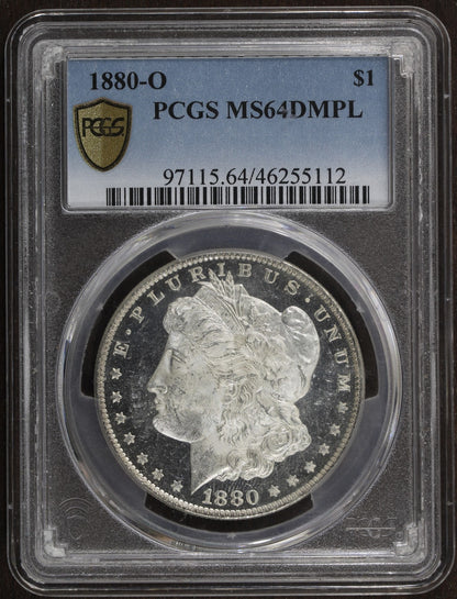 1880-O (MS64 DMPL) Morgan Silver Dollar $1 PCGS - Stunning Cameo Mirrors
