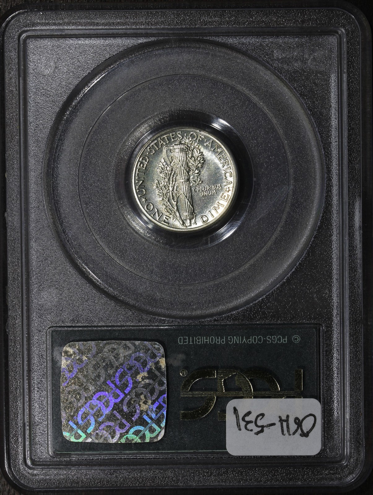 1938 (PR65 GOLD CAC) Proof Mercury Dime 10C PCGS OGH