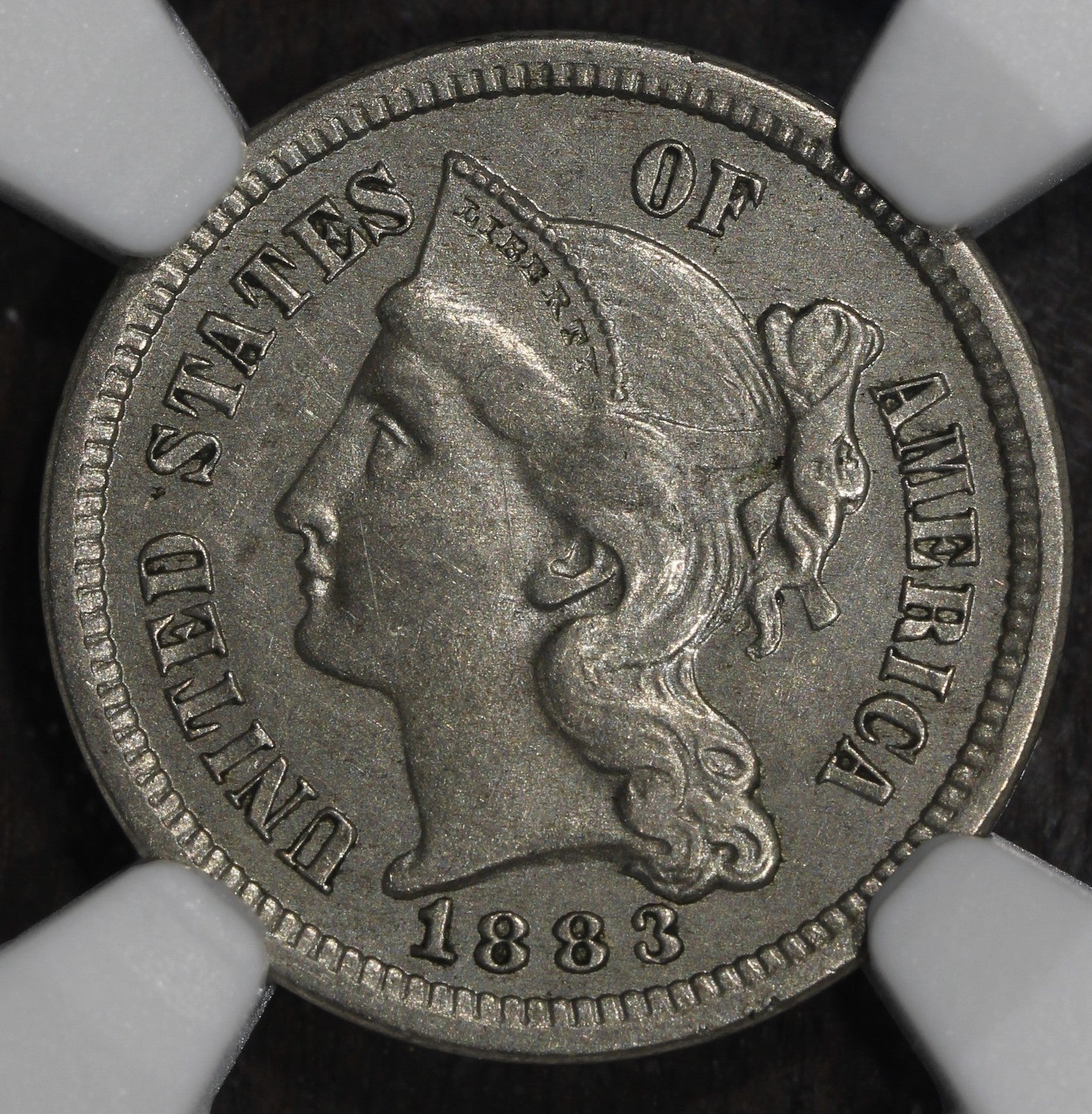 1883 (PF58) Proof Three Cent Nickel 3CN NGC