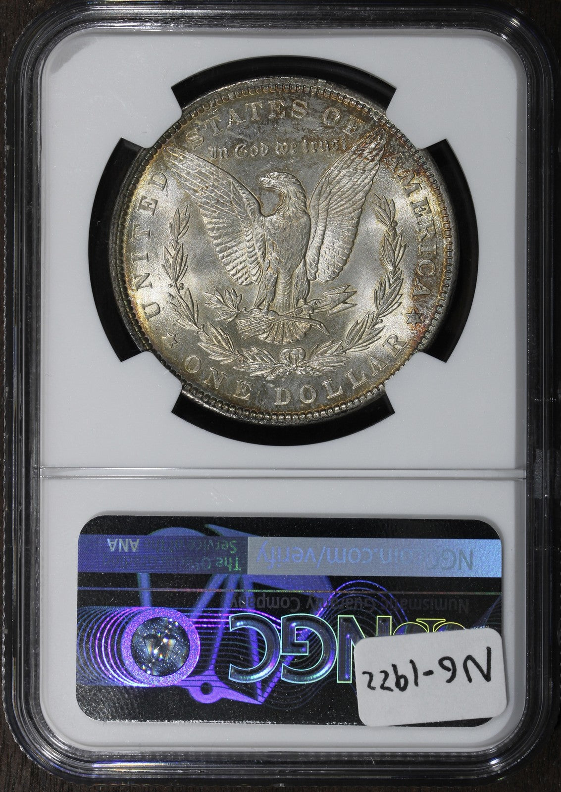 1890 (MS62) Morgan Silver Dollar $1 NGC - Great Toning