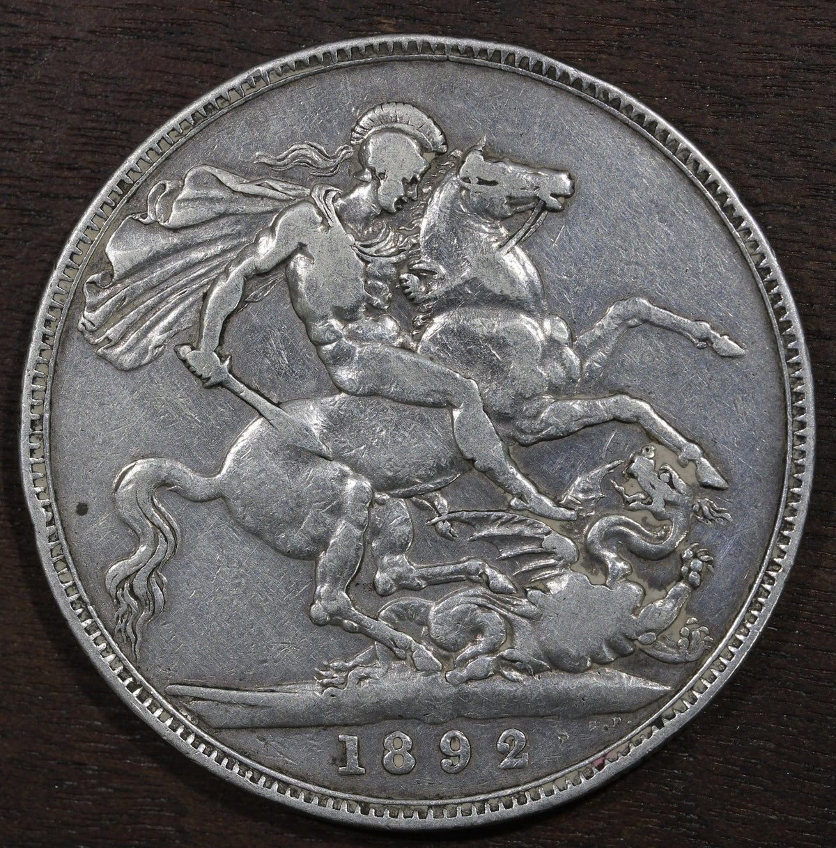 1892 Great Britain United Kingdom Silver Crown - Queen Victoria