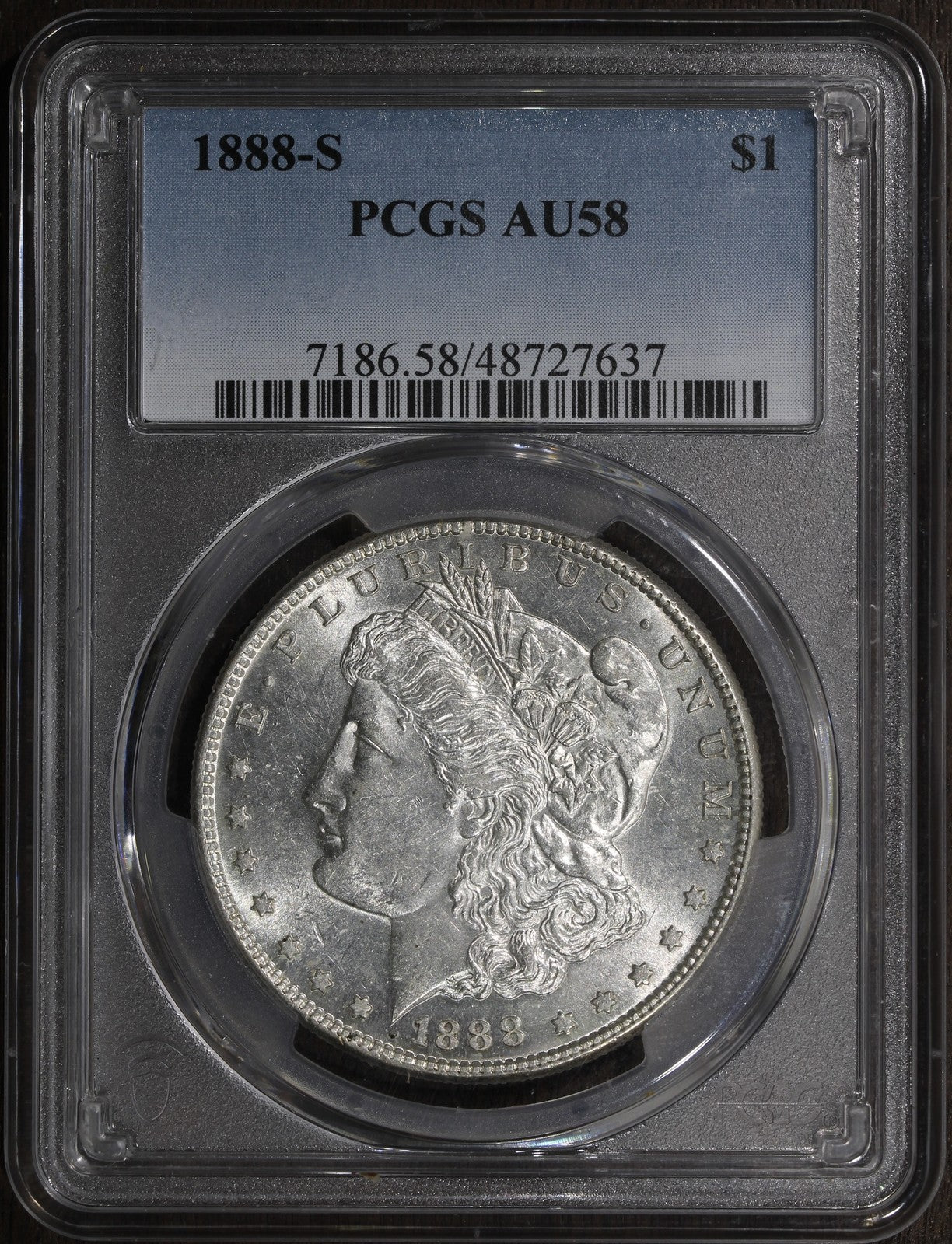1888-S (AU58) Morgan Silver Dollar $1 PCGS
