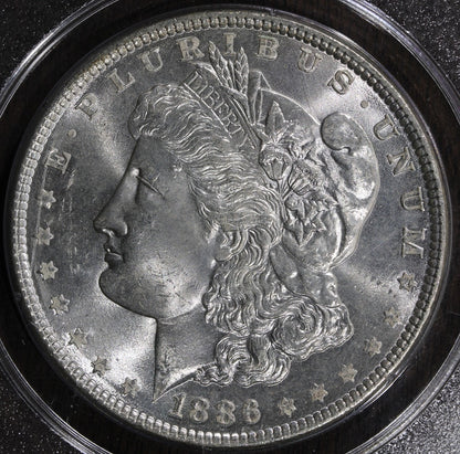 1886 (MS64 CAC) Morgan Silver Dollar $1 PCGS Rattler