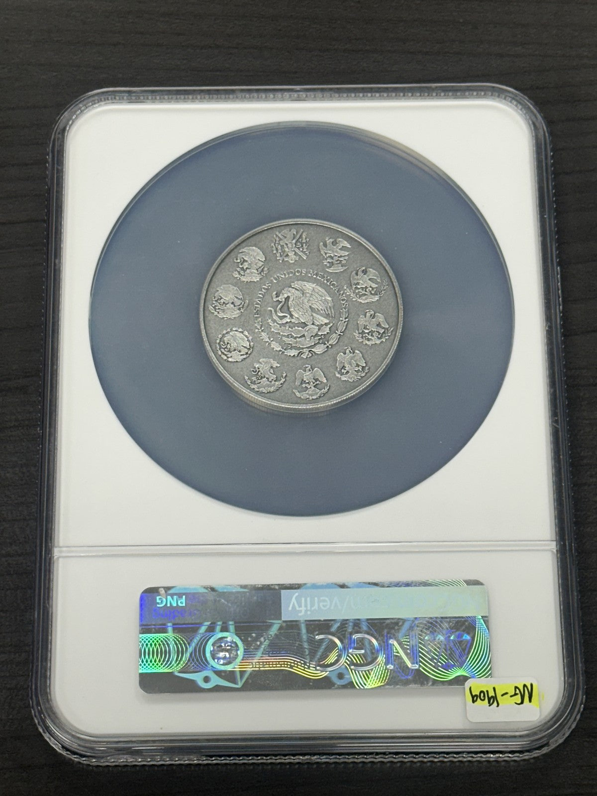 2019-Mo (MS70 ANTIQUED) Mexico 2 oz Silver Libertad 2 Onza NGC - Antique Finish