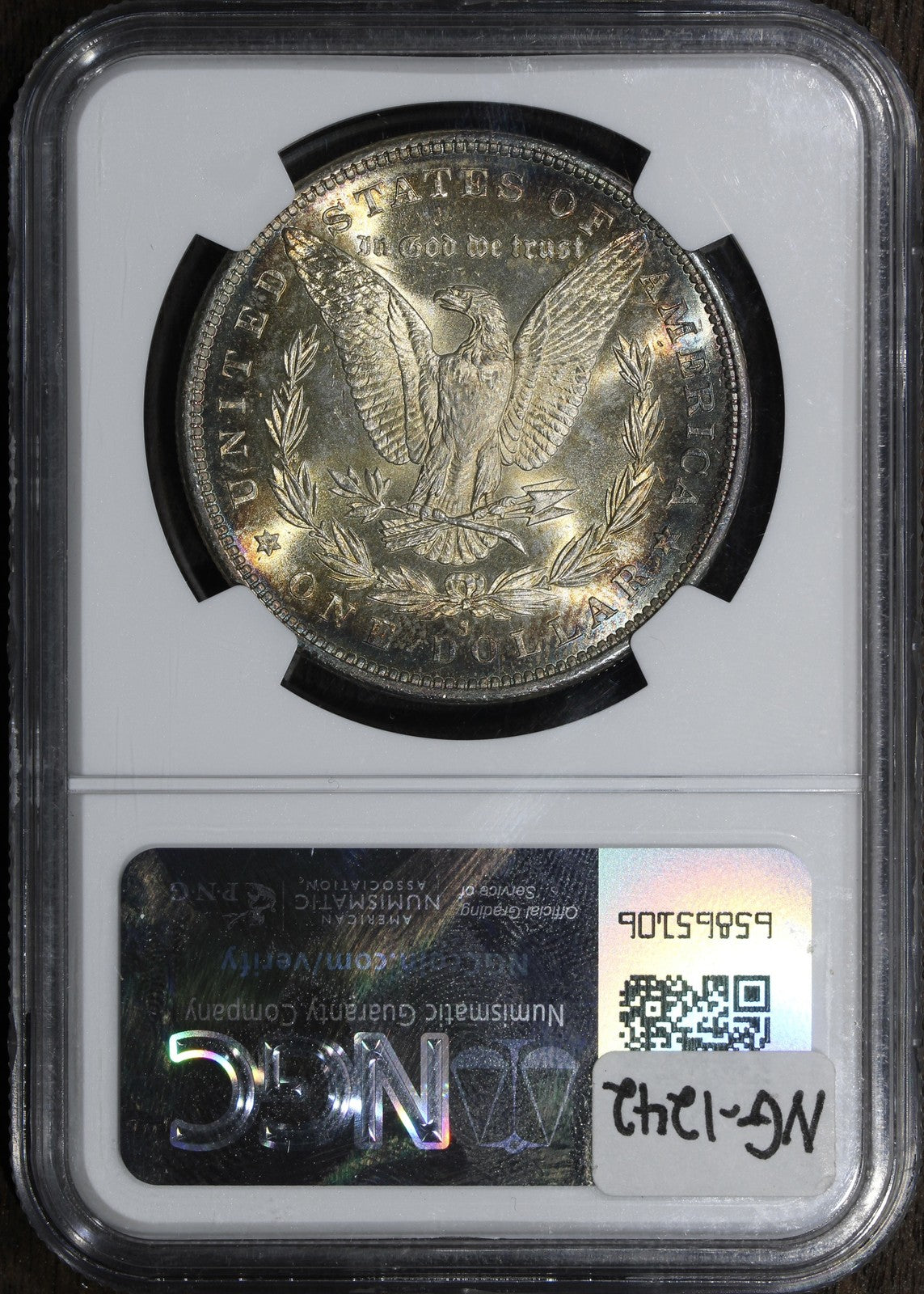 1881-S (MS67) Morgan Silver Dollar $1 PCGS - Rainbow Toned Superb Gem