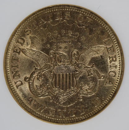 1867-S (AU55 CAC) Liberty Head Gold Double Eagle $20 NGC - Better Date (Type 2)