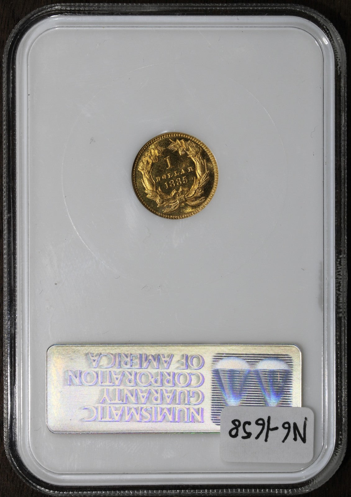 1885 (MS65 GOLD CAC) Type 3 Indian Princess Gold Dollar G$1 NGC - Fatty