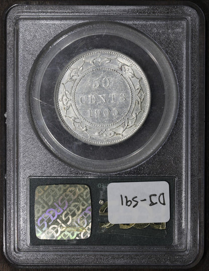 1900 (AU50) Newfoundland Canada Half Dollar 50C PCGS OGH