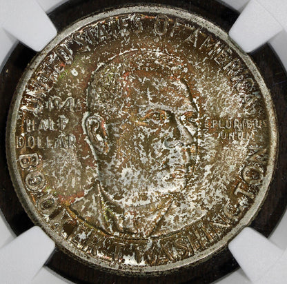 1946-D (MS65) Booker T. Washington Commemorative Half Dollar 50C NGC - Color!