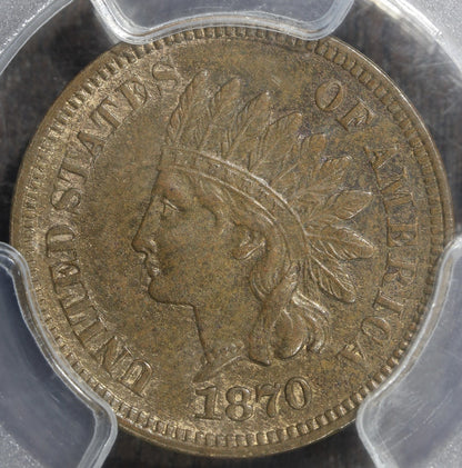 1870 (MS62BN CAC) Indian Head Cent 1C IHC PCGS