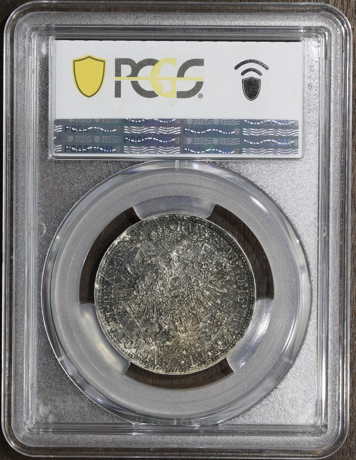 1858-A (MS65) Austria Franz Joseph Silver Florin PCGS - Top Pop Gem!