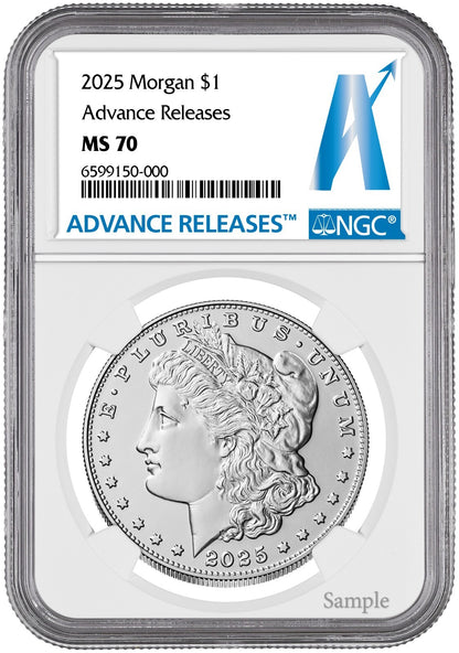 2025-P (MS70) Morgan & Peace Silver Dollar (2 Coin Set) Advanced AR NGC Presale