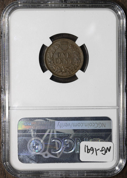 1873 (AU55 BN) Indian Head Cent 1C IHC NGC - Open 3
