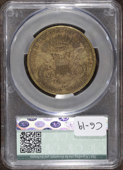 1890-CC (XF45 CAC) Liberty Head Gold Double Eagle $20 CACG - Carson City Gold