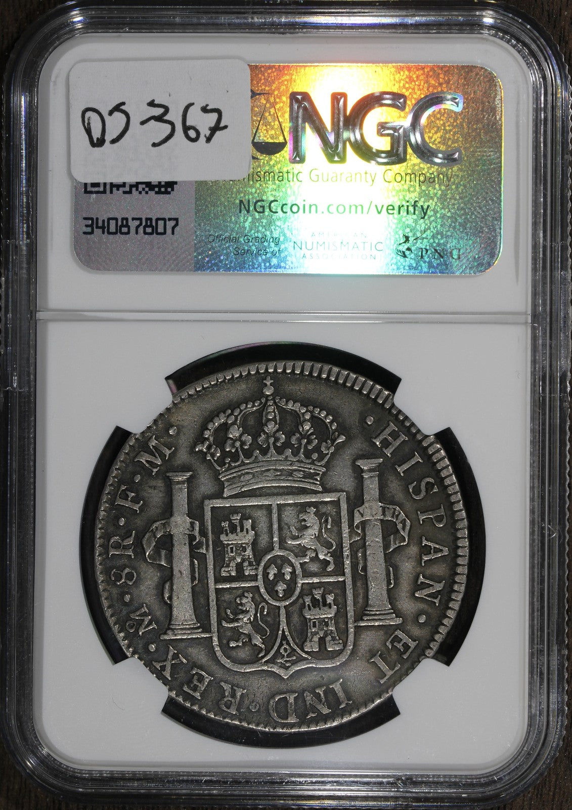 1799-Mo (XF Details) Mexican Silver 8 Real 8R NGC