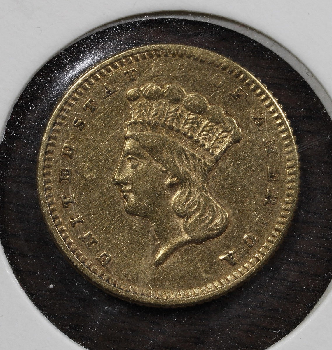 1861 Gold One Dollar G$1 AU