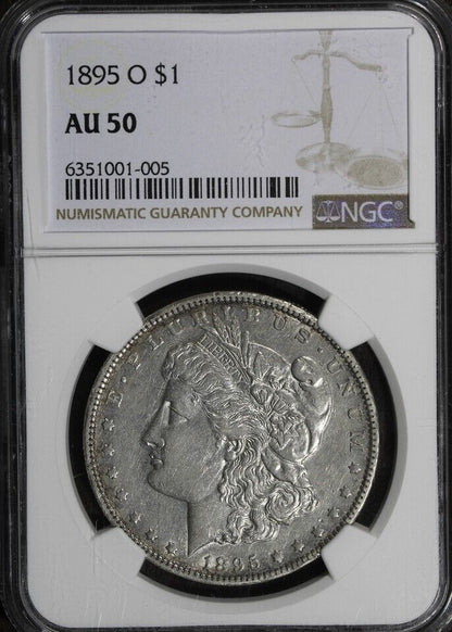 1895-O (AU50) Morgan Silver Dollar $1 NGC