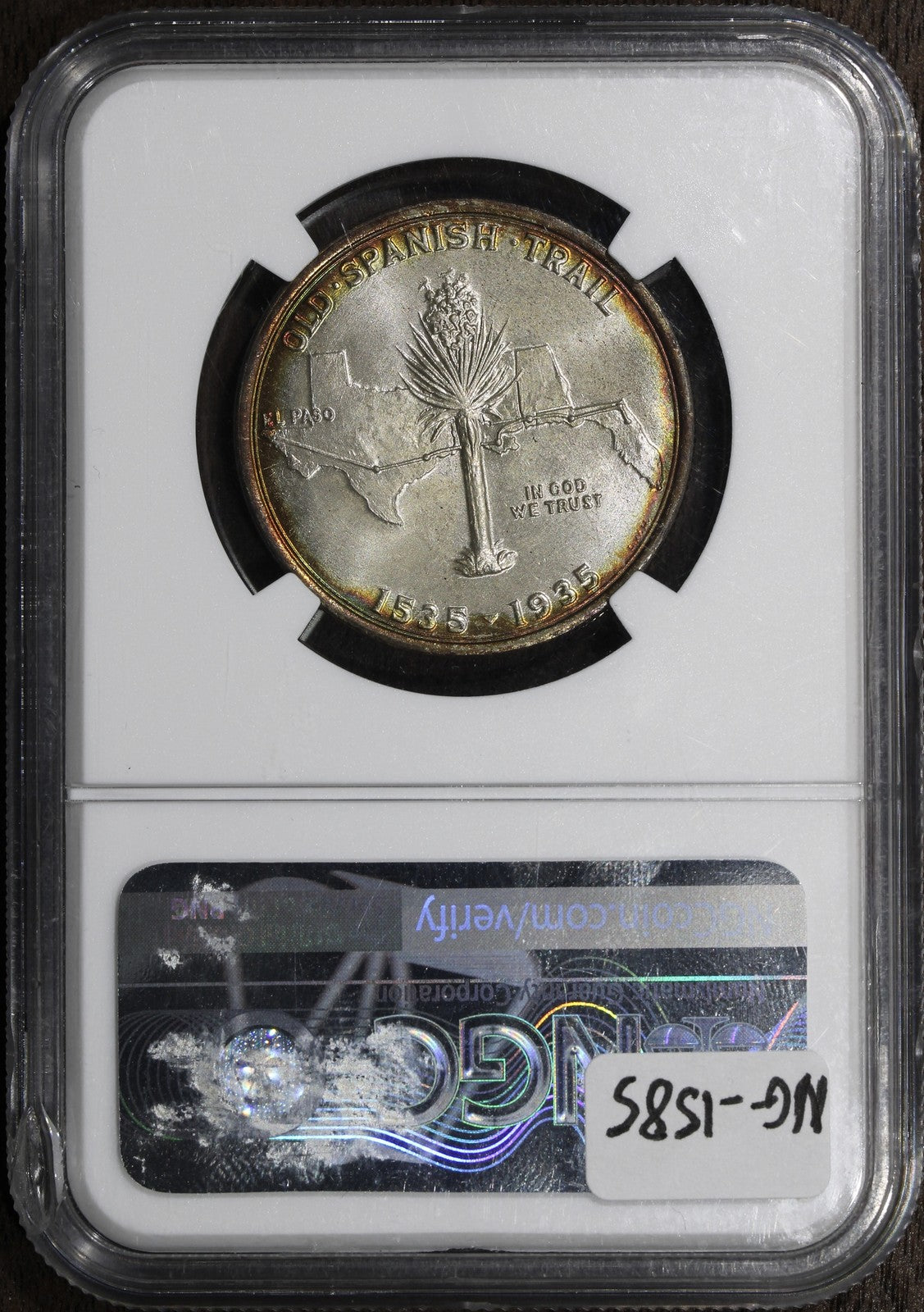 1935 (MS67) Spanish Trail Commemorative Half Dollar 50C NGC - Flashy Coin