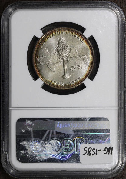 1935 (MS67) Spanish Trail Commemorative Half Dollar 50C NGC - Flashy Coin