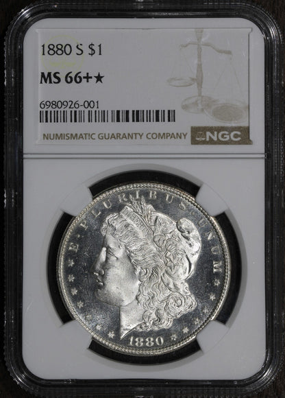 1880-S (MS66+* Star) Morgan Silver Dollar $1 NGC - PLUS with DMPL Obverse