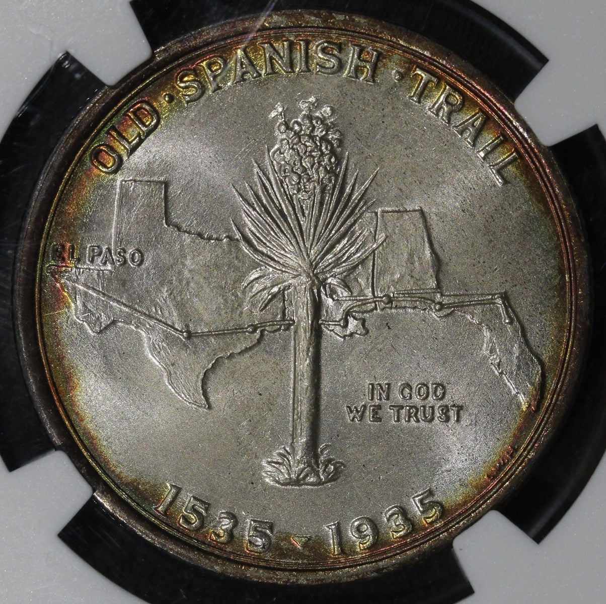 1935 (MS67) Spanish Trail Commemorative Half Dollar 50C NGC - Flashy Coin