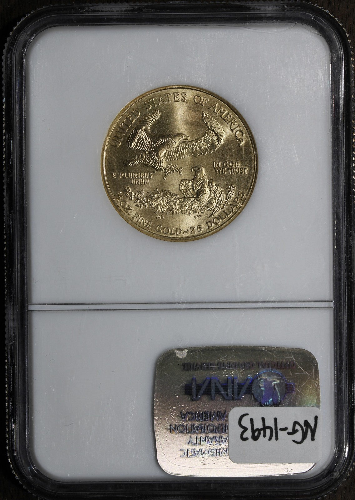 2001 (MS70) 1/2 oz American Gold Eagle $25 NGC - Flawless