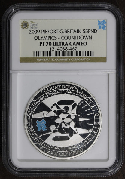 2009 (PF70 ULTRA CAMEO) Proof Great Britain Piefort 5 Pounds - Olympics 1