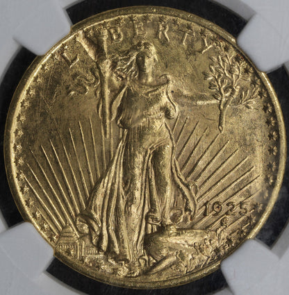 1925 (MS64) Saint Gauden's Double Eagle Gold $20 NGC - Mint Error Obverse Struck