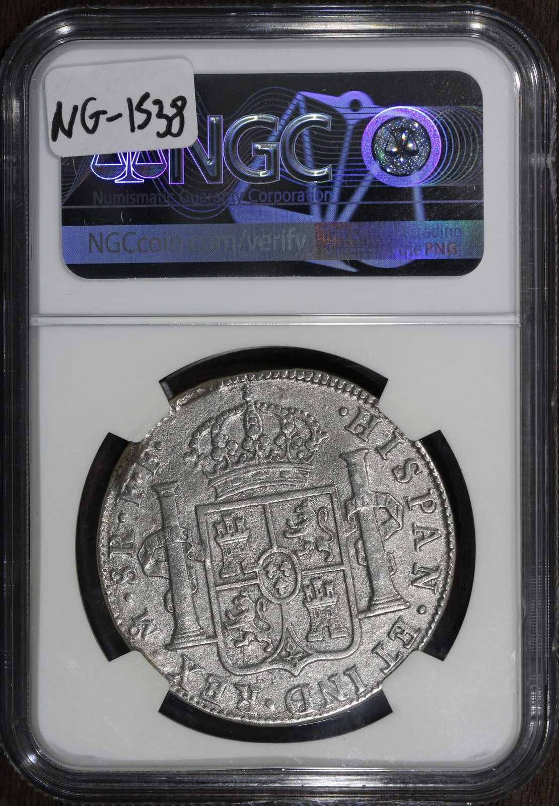 1783-Mo (AU Details SEA Salvaged) Mexican Silver 8 Real 8R NGC