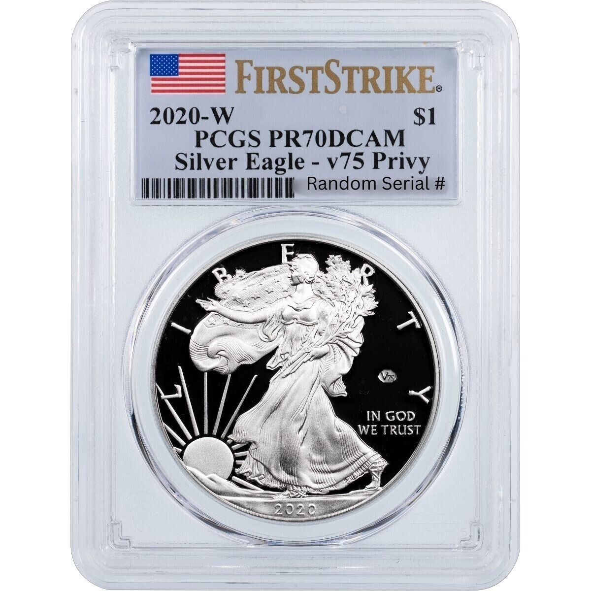 2020-W V75 (PR70DCAM) Proof Silver Eagle PCGS FS First Strike - World War II