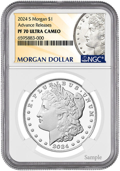 2024 (MS/PF/RP70) 6-Coin Set $1 Morgan/Peace Dollar NGC AR Advance Release