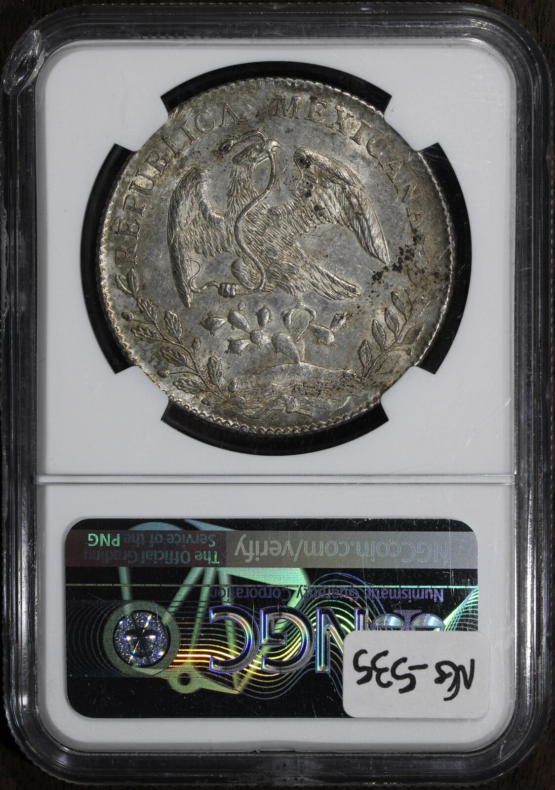 1892 Zs FZ (MS62) Mexico Cap & Rays 8 Reales NGC - Beautiful Original Tone!