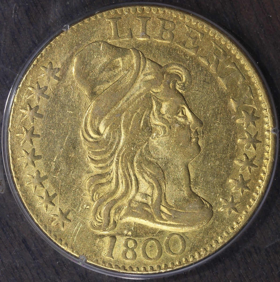 1800 (XF45) Capped Bust Gold Half Eagle $5 PCGS RATTLER - Stunning