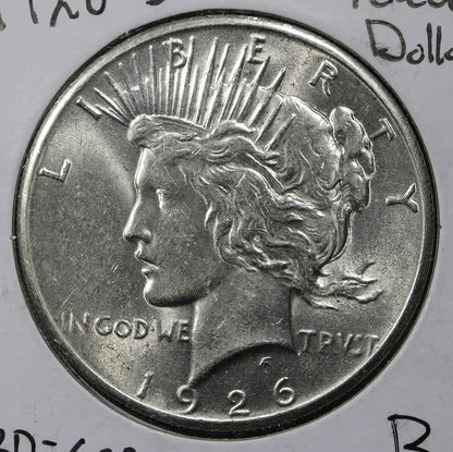 1926 Peace Silver Dollar $1 BU - Uncirculated