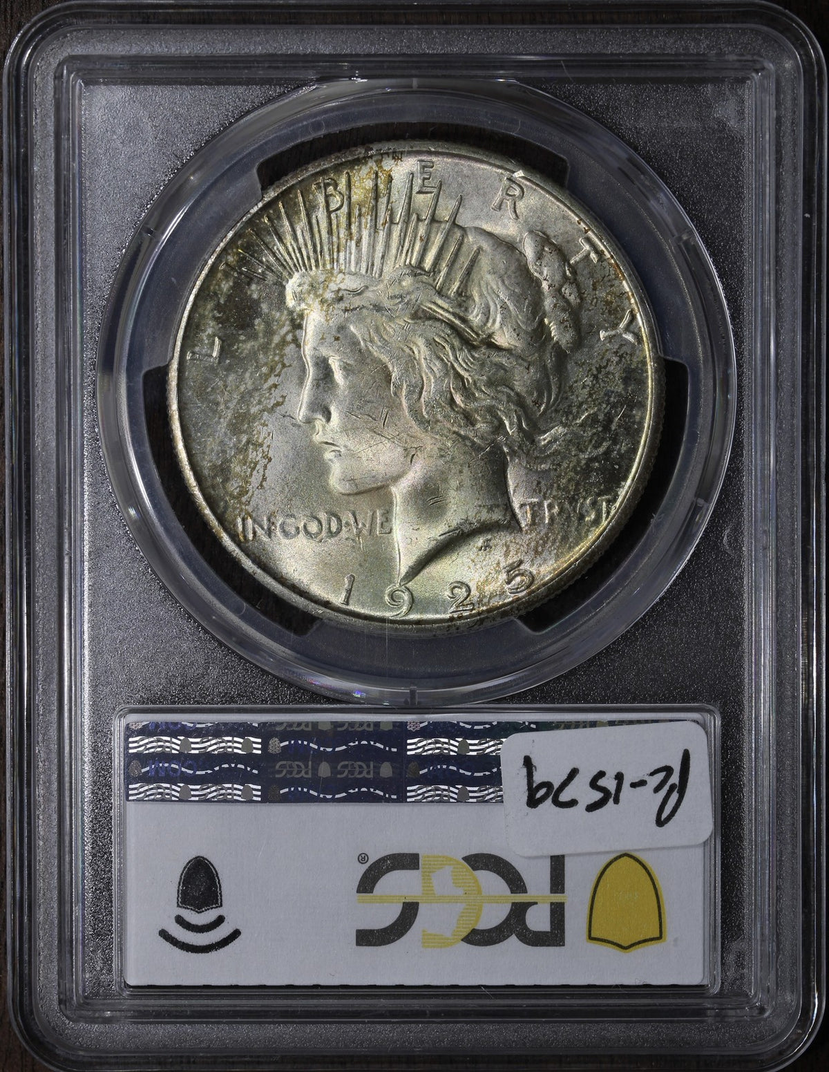 1925-S (MS63) Peace Silver Dollar $1 PCGS - Light Toning, Better Date