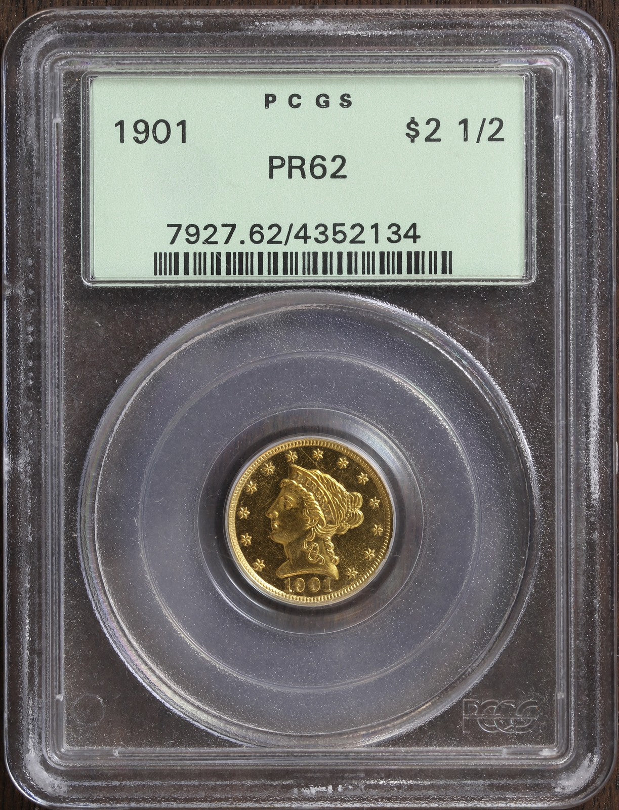 1901 (PR63) Proof Liberty Head Quarter Eagle $2.50 PCGS OGH - Beautiful!