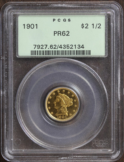 1901 (PR63) Proof Liberty Head Quarter Eagle $2.50 PCGS OGH - Beautiful!