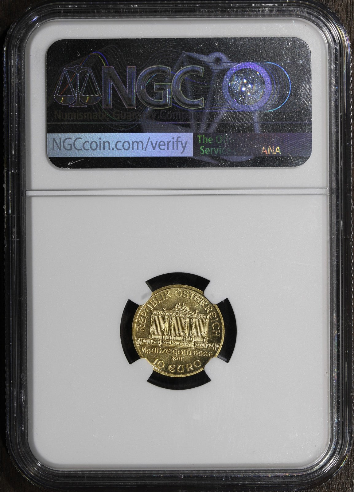 2011 (MS69) 1/10th oz Gold Austria Philharmonic 10E NGC