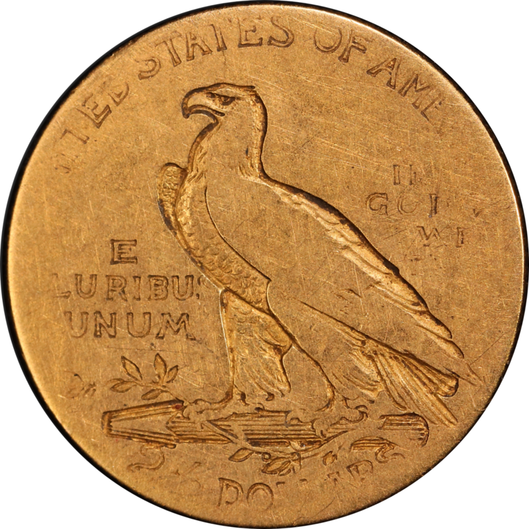 1908 (FR02) Indian Gold $2.50 Quarter Eagle PCGS - Lowball!! Fair 2, almost Poor