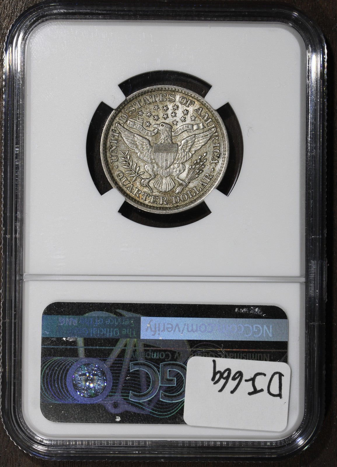 1892 (AU53) Barber Quarter 25C NGC - Better Date Barber Quarter