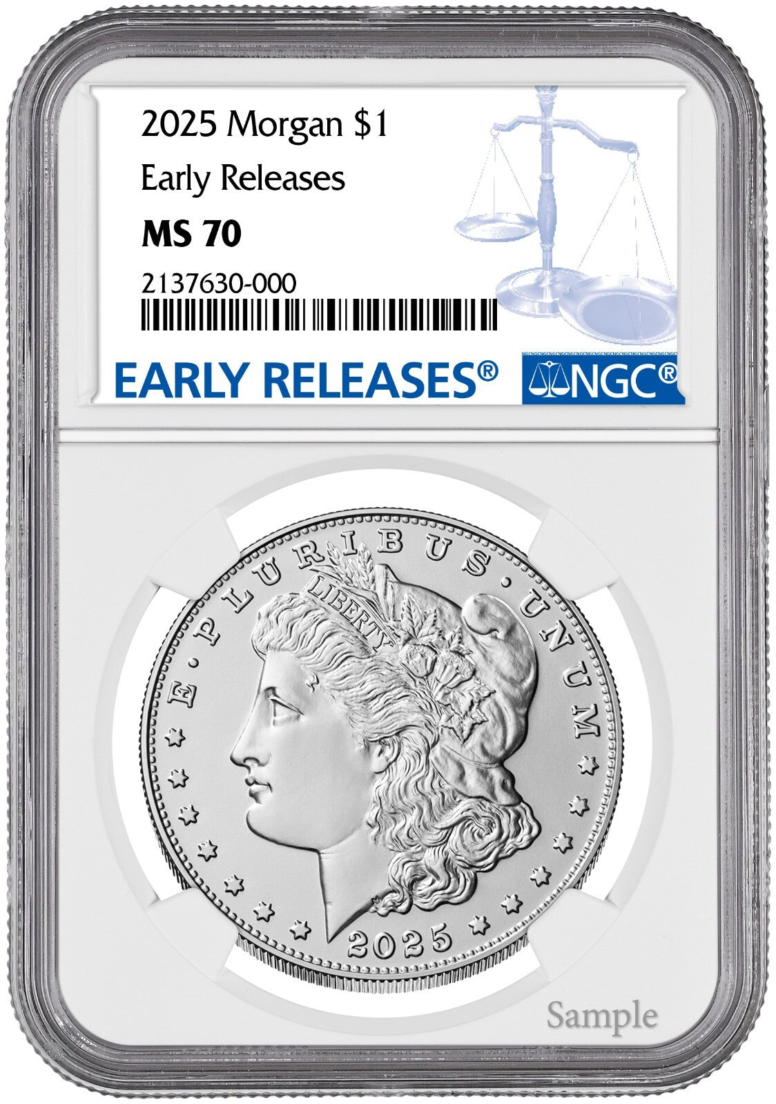 2025-P (MS70) Morgan & Peace Silver Dollar (2 Coin Set) Early Release ER NGC