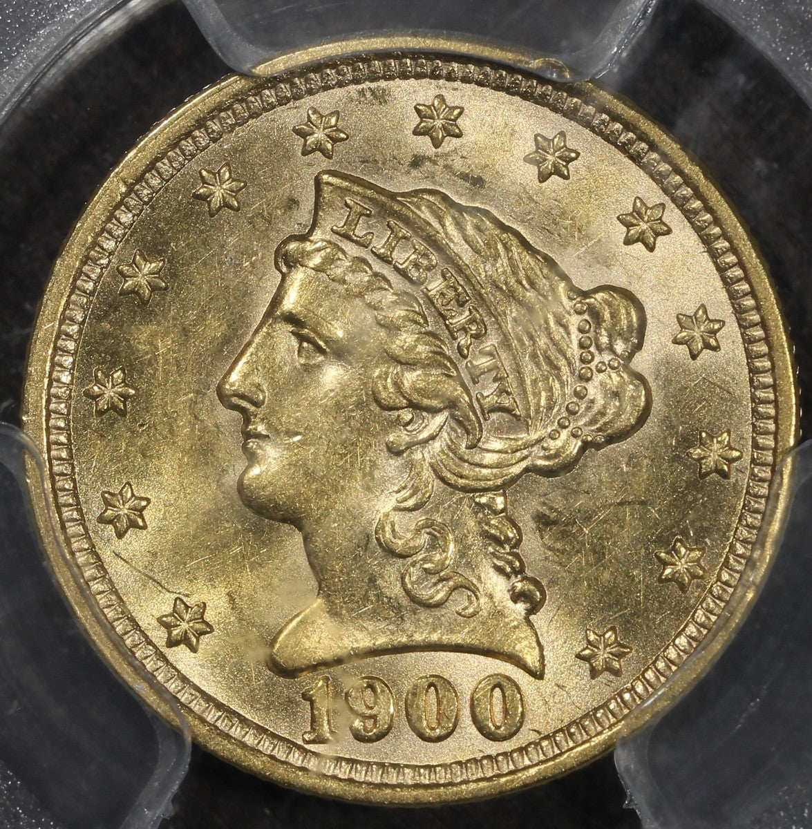 1900 (MS62 CAC) Liberty Head Gold Quarter Eagle $2.50 PCGS