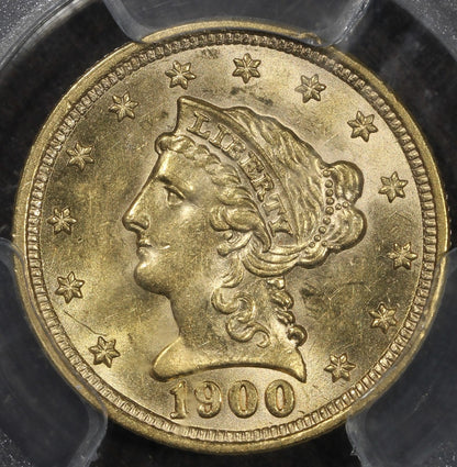 1900 (MS62 CAC) Liberty Head Gold Quarter Eagle $2.50 PCGS