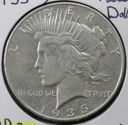 1935-S Peace Silver Dollar $1 AU - Better Date Coin