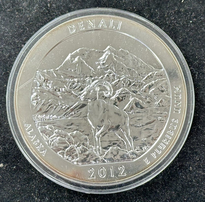 2012 5 oz Silver America the Beautiful Quarter - Denali