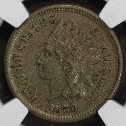 1859 (AU55) Indian Head Cent 1C NGC - First Year