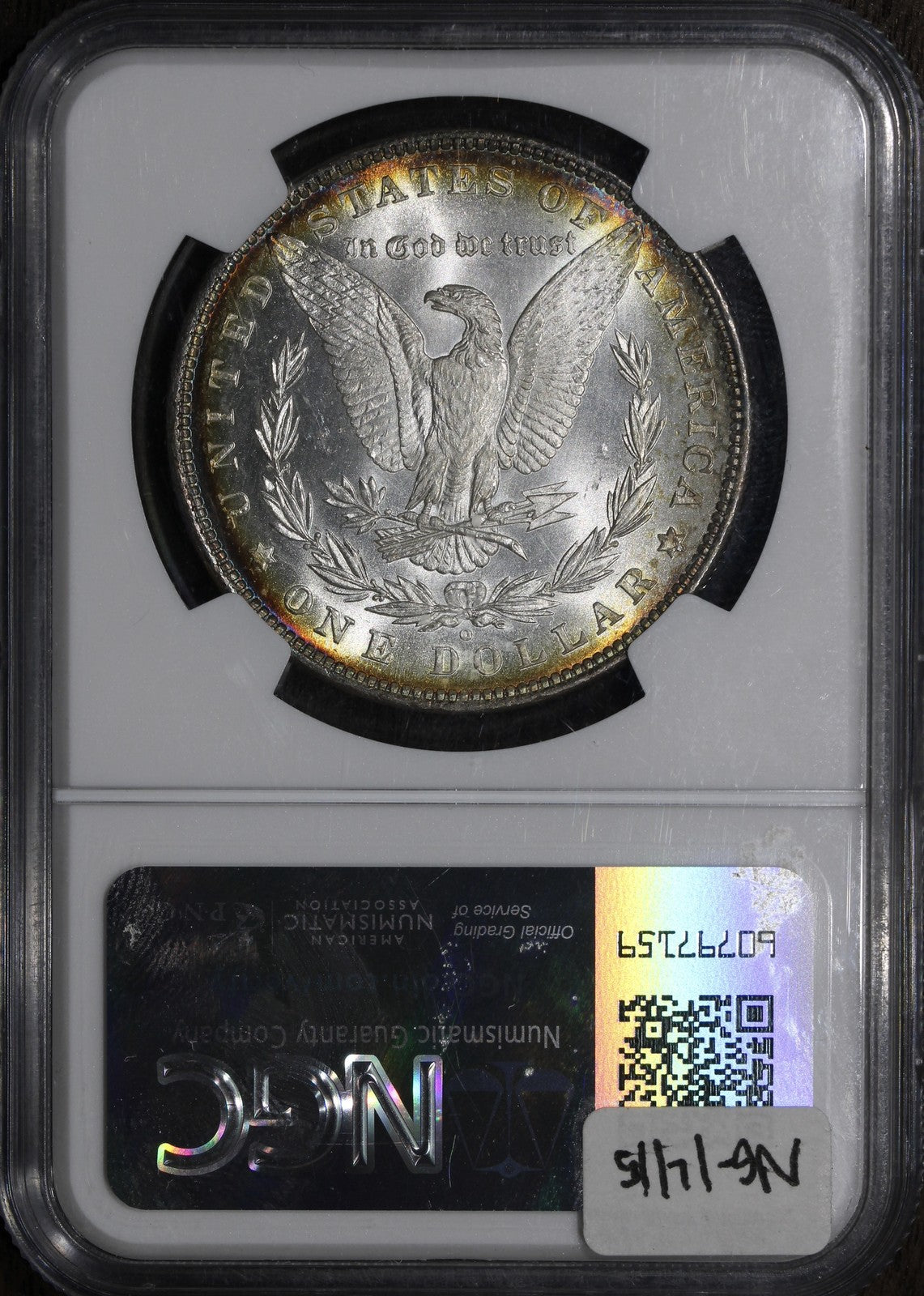 1880-O (MS64+) Morgan Silver Dollar $1 NGC - Beautiful Rainbow Tone