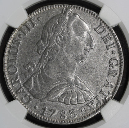 1783-Mo (AU Details SEA Salvaged) Mexican Silver 8 Real 8R NGC