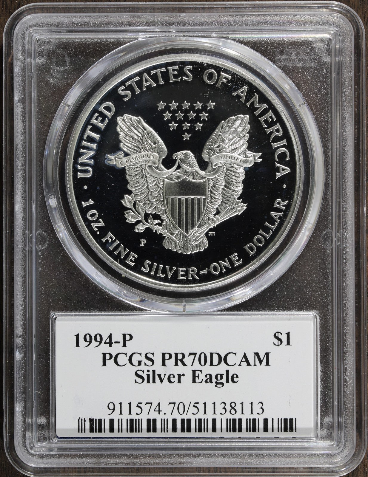 1994 (PR70 DCAM) Proof 1 oz American Silver Ealge - Flawless DCAM