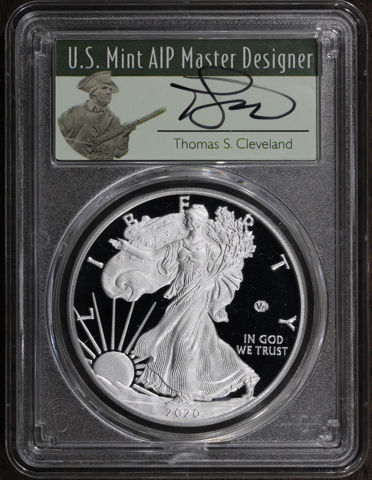 2020-W V75 (PR70 DCAM) Proof Silver Eagle PCGS First Strike FS -Thomas Cleveland